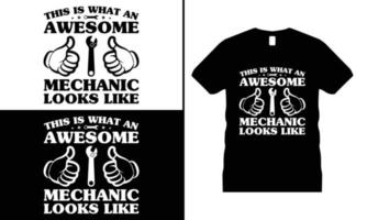 Mechanic Engineer T-shirt Design vector. Use for T-Shirt, mugs, stickers, etc. vector