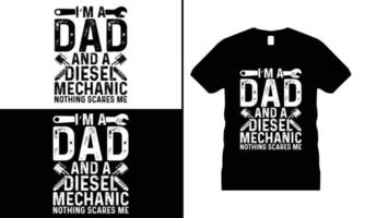 Mechanic Engineer T-shirt Design vector. Use for T-Shirt, mugs, stickers, etc. vector