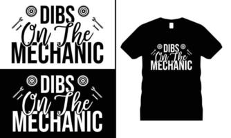 Mechanic Engineer T-shirt Design vector. Use for T-Shirt, mugs, stickers, etc. vector