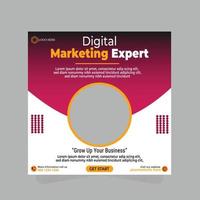 Digital marketing web banner and social media post template vector