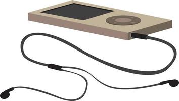 MP3 player, illustration, vector on white background.