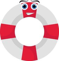 Lifebuoy ring, illustration, vector on white background