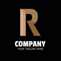 plantilla de logotipo de letra r. logotipo de letra r con estilo simple vector gratis