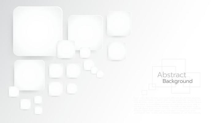 White blank square button abstract background for advertising, vector.