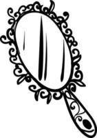 Decorative mirror, illustration, vector on white background.