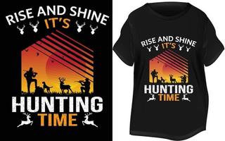 NEW HUNTING TYPOGRAPHY T SHART DESIGN vector