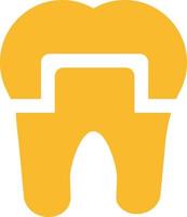 Tooth crown, illustration, vector on a white background.