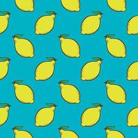 Sour lemons,seamless pattern on mint green background. vector