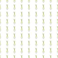 Hand drawn onion bulb seamless pattern. Onion in doodle style endless wallpaper. vector