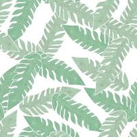 Graphic tropical pattern, palm leaves seamless floral background. vector