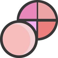 A cosmetic powder, vector or color illustration.