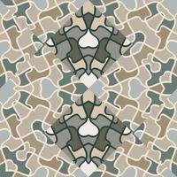 Kaleidoscope seamless pattern in doodle style. Hand drawn optical illusions mosaic ornament. vector