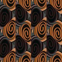 Seamless pattern in the spirals of a mosaic in retro style. Decorative abstract circle vintage ornament vector