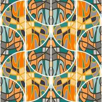 Seamless pattern in the form of a mosaic in retro style. Decorative abstract vintage ornament. vector