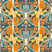 Seamless pattern in the form of a mosaic in retro style. Decorative abstract vintage ornament. vector