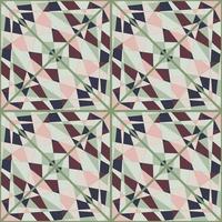 Decorative kaleidoscope mosaic ornament. Abstract shapes seamless pattern. vector
