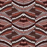 Hand drawn zig zag lines mosaic ornament. Abstract wave seamless pattern in doodle style. Creative stripes print wallpaper. vector