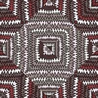 Abstract zig zag wave seamless pattern. Hand drawn lines mosaic ornament. Retro stripes print wallpaper. vector