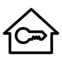 icono de línea de vector de inicio. símbolo de ilustración de vector de casa. Conjunto de iconos web vectoriales de casas. pegatinas de papel versión rasterizada, archivo vectorial también disponible en la galería