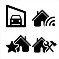 Home Vector Line Icon. House vector illustration symbol. Houses vector web icons set. paper stickers. raster version, vector file also available in gallery