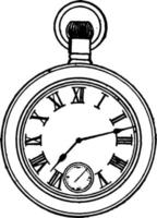 reloj, ilustración vintage. vector