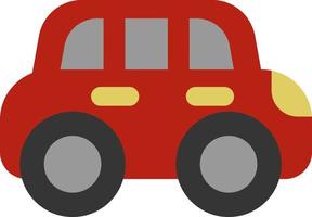 Big red transport car, illustration, vector on a white background.