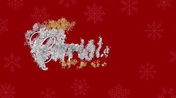 Merry Christmas Animation with Different Particles Illustration video