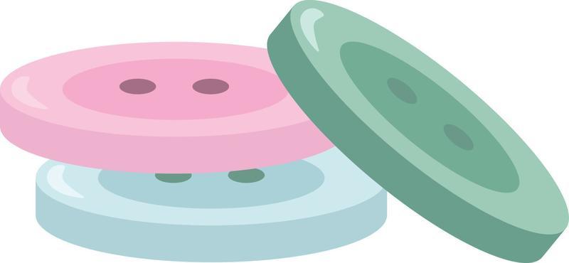 Colored buttons, illustration, vector on white background.