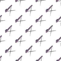 Iron table ,seamless pattern on white background. vector