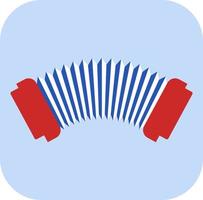 Russian accordion, illustration, vector, on a white background. vector