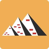 Three pyramids, illustration, vector, on a white background. vector