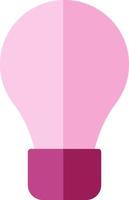Pink lightbulb, illustration, vector on a white background.