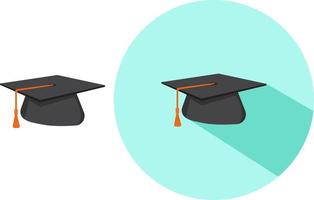 Graduation hat ,illustration, vector on white background.