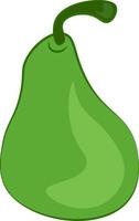 A green pear, vector or color illustration.