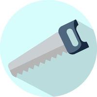 Construction handsaw, illustration, vector, on a white background. vector