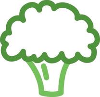 Green broccoli, icon illustration, vector on white background