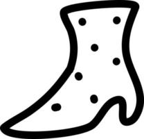 Woman shoes with black dots, illustration, vector on a white background