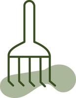 Garden rakes, illustration, vector on a white background.