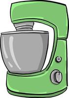 Green juicer, illustration, vector on white background