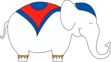 Elefante en traje, ilustración, vector sobre fondo blanco.