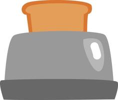 Toast in toaster, illustration, vector, on a white background. vector