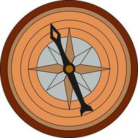 Compass, illustration, vector on white background.