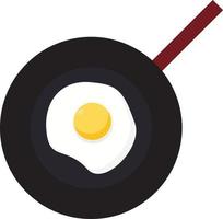 Frying pan, illustration, vector on white background.