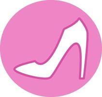 White high heels, illustration, vector on a white background.