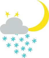 Cloud with snow, illustration, vector, on a white background. vector