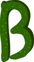 Letter B, illustration, vector on white background.