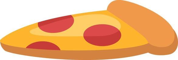 Slice of pizza, illustration, on a white background. vector