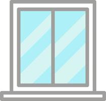 Double white window, illustration, vector, on a white background. vector