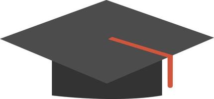 Graduate hat, illustration, vector on white background.