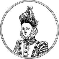 Infanta Isabella, vintage illustration vector